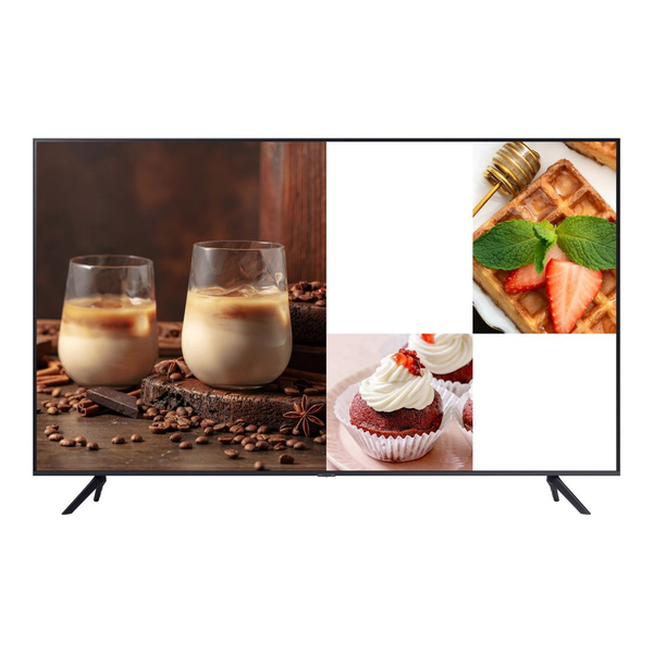 Samsung LH55BECHLGUXEN tartalomszolgáltató (signage) kijelző Laposképernyős digitális reklámtábla 139,7 cm (55") LED Wi-Fi 4K Ultra HD Fekete Beépített processzor Tizen