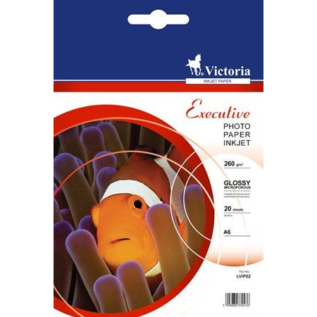 Victoria Fotópapír "Executive" tintasugaras 10x15cm 260g 20db magasfényű (LVIP02) (LVIP02)