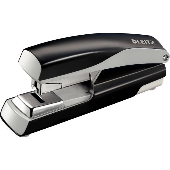 Tűzőgép, nagyteljesítményű, 24/8, 40 lap, lapos tűzés, LEITZ "Nexxt 5523", fekete (10K063A)
