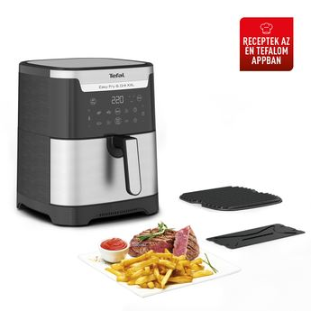 Tefal EY801D15 Easy Fry & Grill 2az1-ben XXL forrólevegős sütő rozsdamentes acél-fekete (EY801D15)
