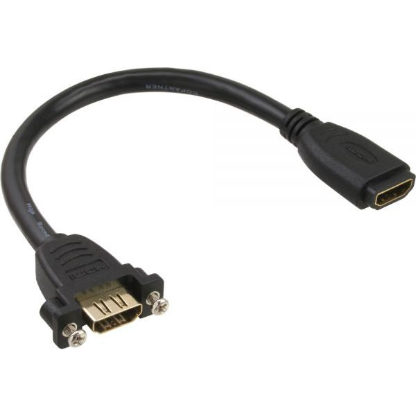 InLine 17600R HDMI kábel 0,2 M HDMI A-típus (Standard) Fekete (17600R)