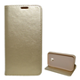 Tok álló, bőr hatású (FLIP, oldalra nyíló, asztali tartó funkció) ARANY [Samsung Galaxy J3 (2017) SM-J330 EU]