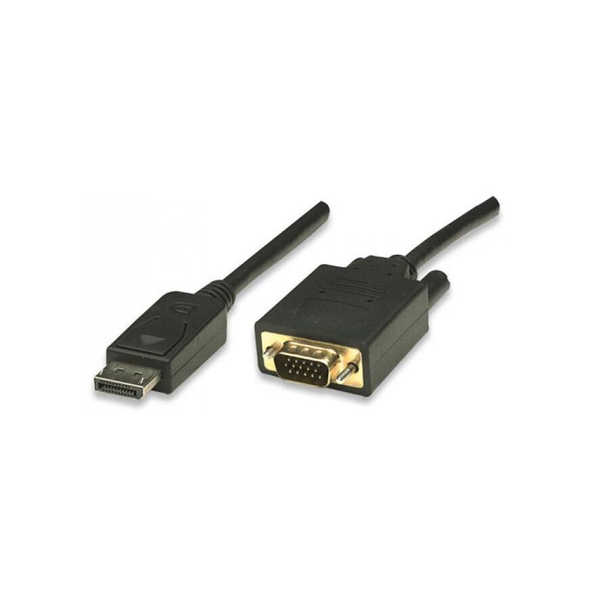 Techly 1.8m VGA/DisplayPort 1,8 m VGA (D-Sub) Sort