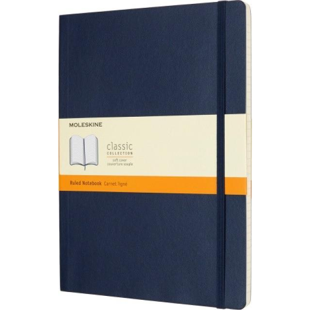 Moleskine Notesz Qp621B20 Puha Zafír Kék XL Vonalas (MS-854771)