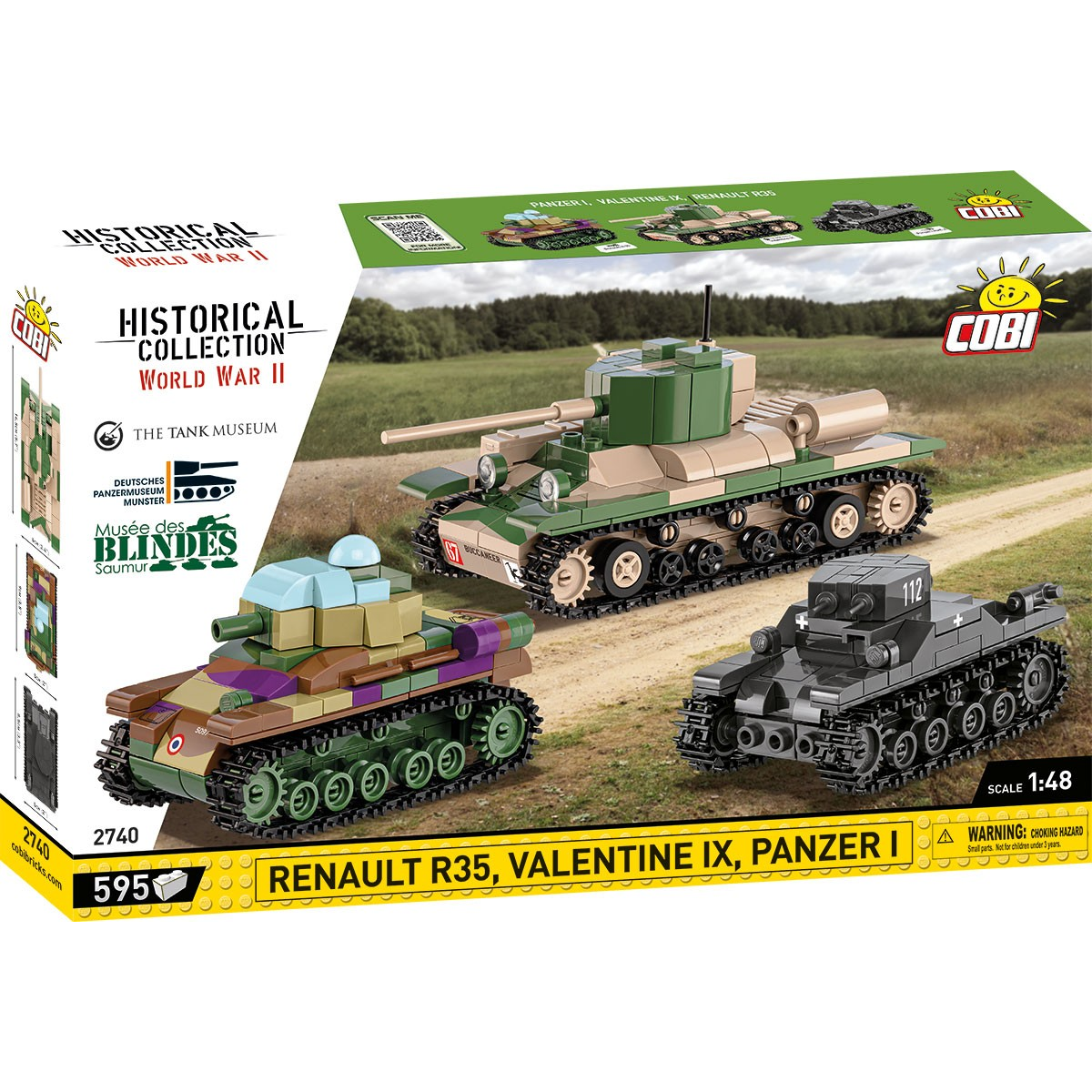 Cobi: Renault R35 - Valentine IX - Panzer I Tankok (2740)