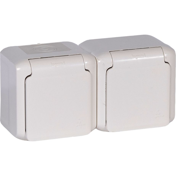 LEGRAND DUPLA FÖLDELT DUGALJ 2X2P+F ZÁRÓLAPOS IP44 FEHÉR FORIX 782377