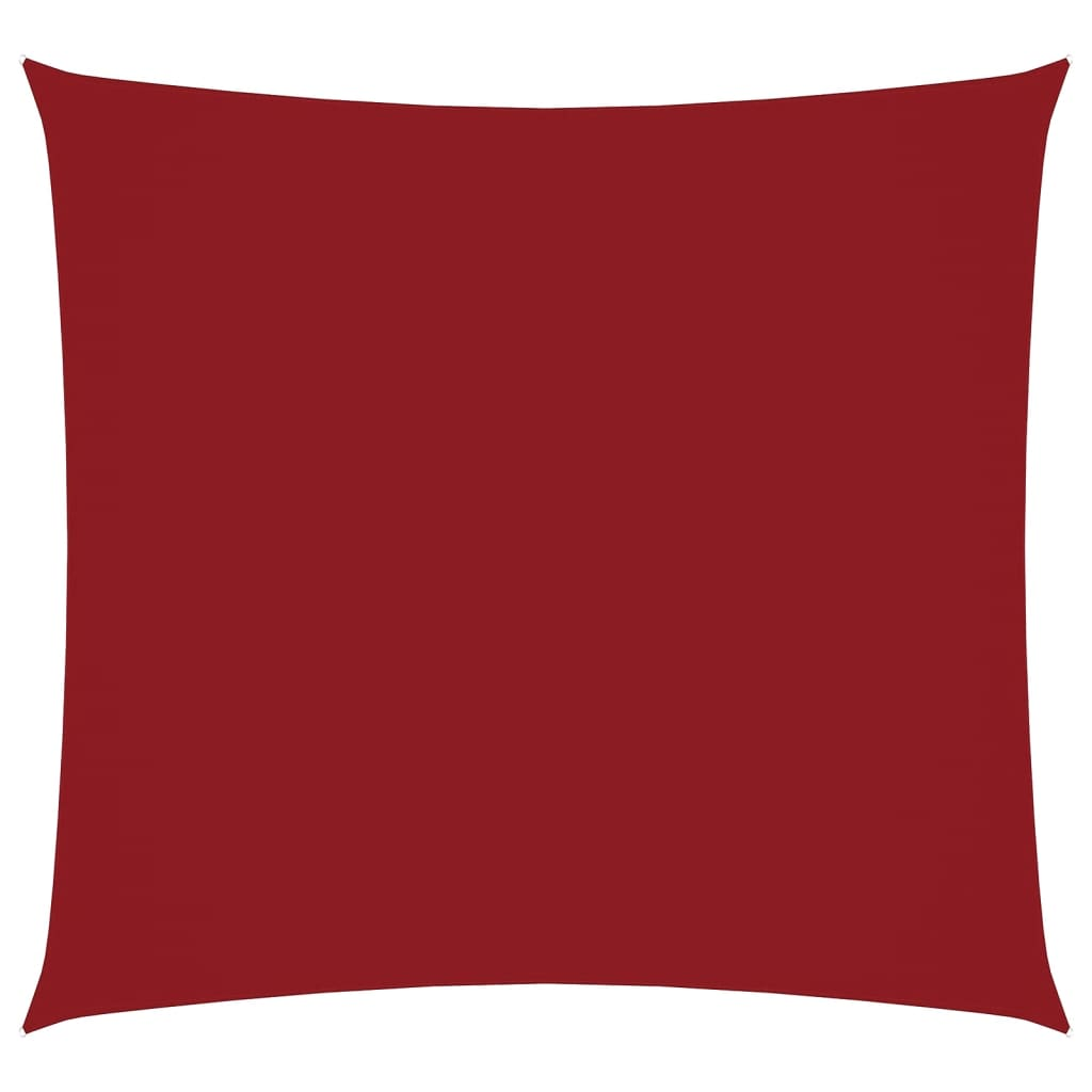 piros négyzet alakú oxford-szövet napvitorla 7 x 7 m (135638)