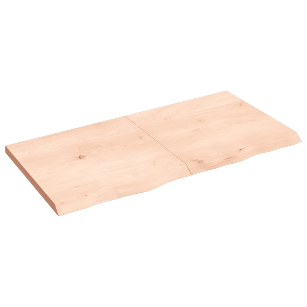 kezeletlen tömör tölgyfa fali polc 120x60x(2-4) cm (363578)