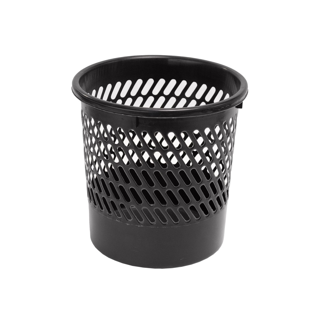 Flair 60089 Műanyag papírkosár 27x27cm - Fekete (60089)
