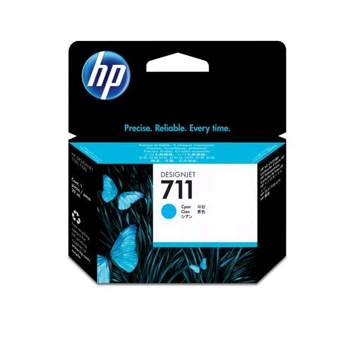 HP 711 29-ml Cyan DesignJet Ink Cartridge inkoustová náplň 1 kusů Originální