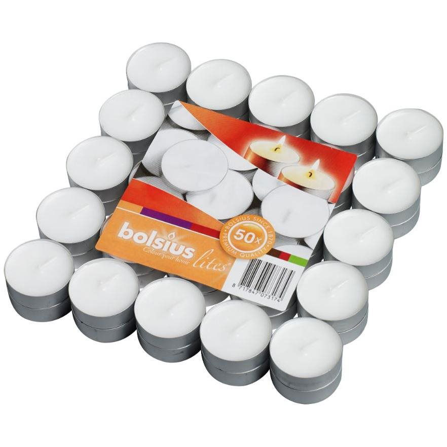 BOLSIUS teamécses, fehér 50 db (8717847073174)