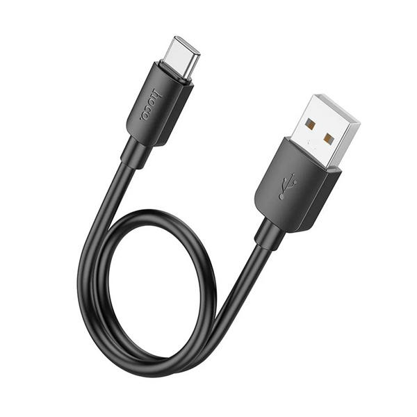 Hoco X96 adatkábel (USB - Type-C, 27W, PD gyorstöltő, 25cm) FEKETE (X96_USB_TYPEC_BLACK) (X96_USB_TYPEC_BLACK)