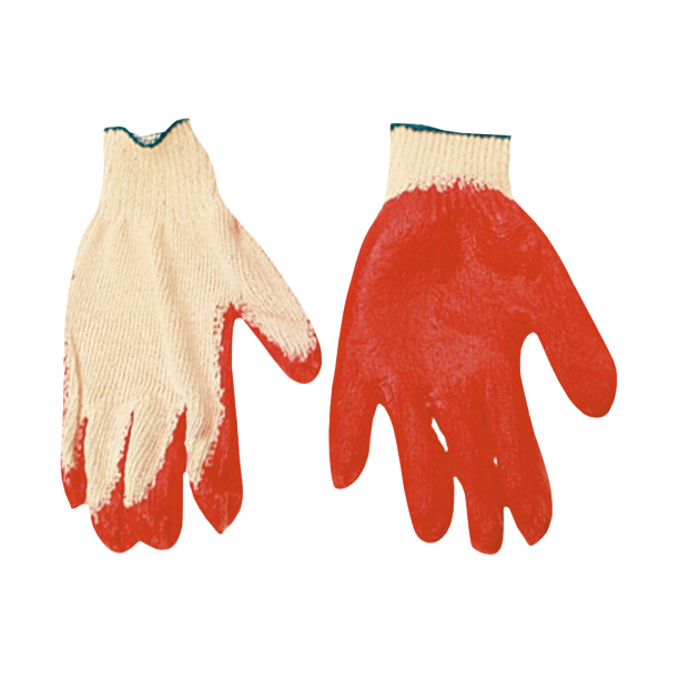 Top Tools 83S203 Munkakesztyű, Gumi Bevonatú Kötött Pamut, Piros, Kat I. (99350)