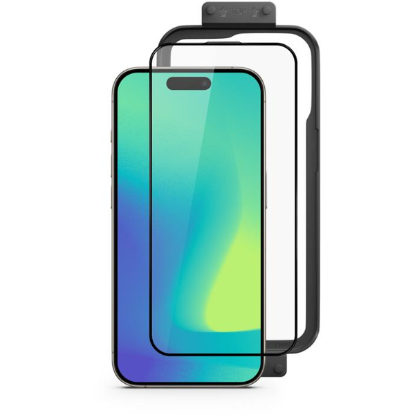 Spello Shield iPhone 15/16 3D üvegfólia + felhelyező keret, 2 db