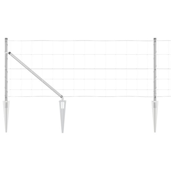 Gard pentru câmp 0.8x50 m din oțel galvanizat