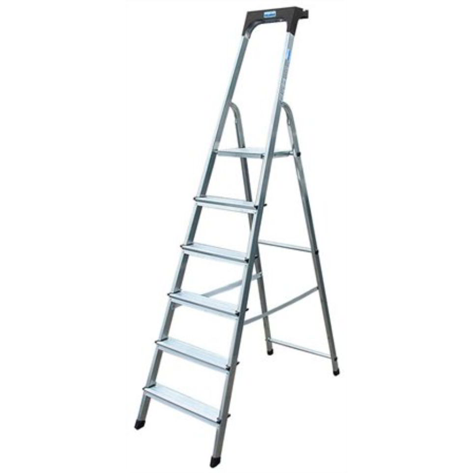 Krause Safety 126344 6 lépcsőfokos alumínium állólétra (126344)