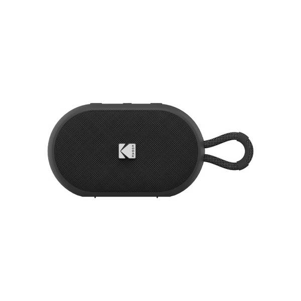 KODAK hordozható hangfal, 3.7V/1500mAh akkumulátor, ipx7 víz alá meríthető, fekete