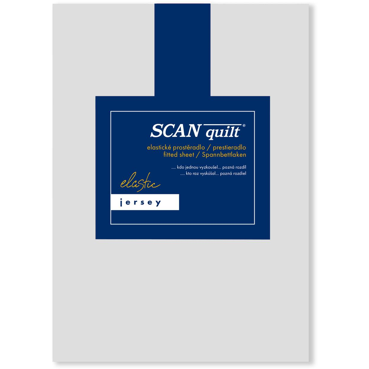 SCANquilt JERSEY ELASTIC LYCRA lepedő, világosszürke, 120×200 cm (32588)