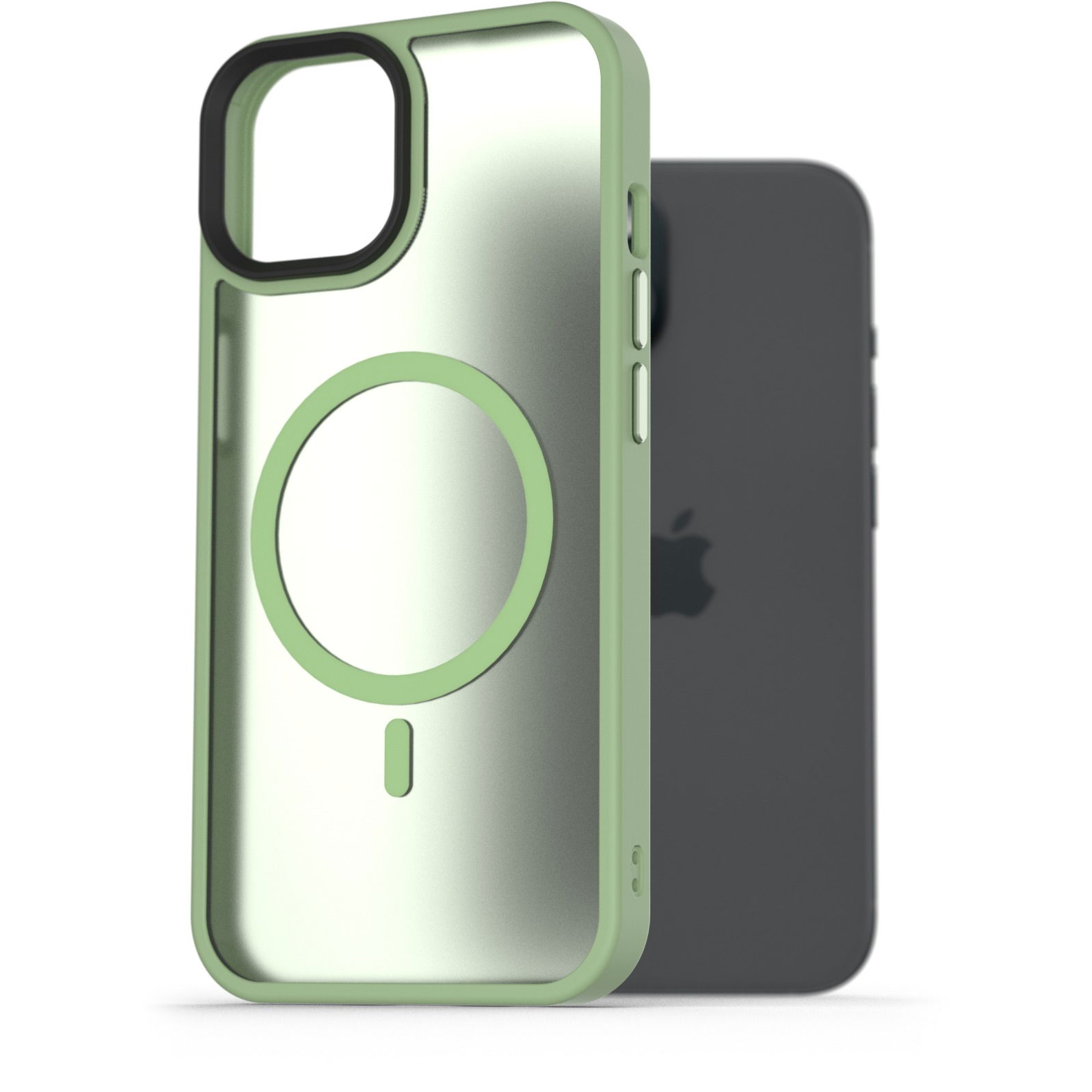AlzaGuard Matte Case iPhone 15 MagSafe zöld tok (AGD-PCMM2G)