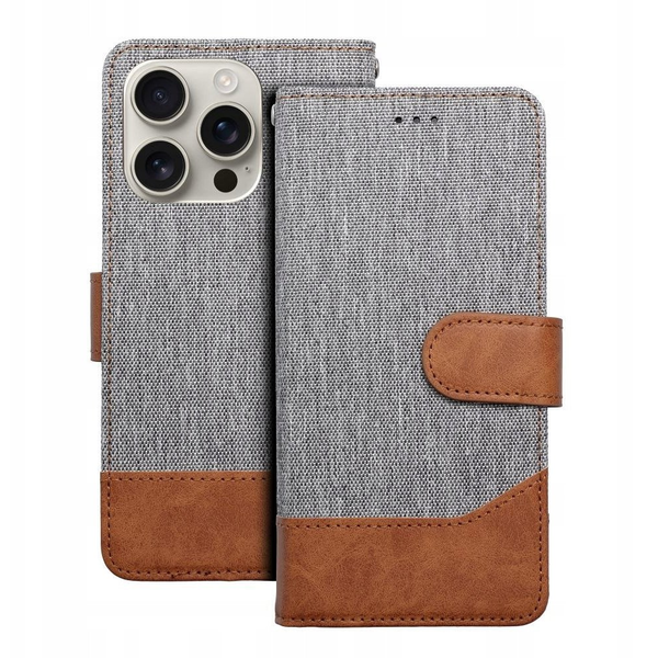 ZONE Jeans Book oldalra nyitható tok Samsung Galaxy A35 5G szürke