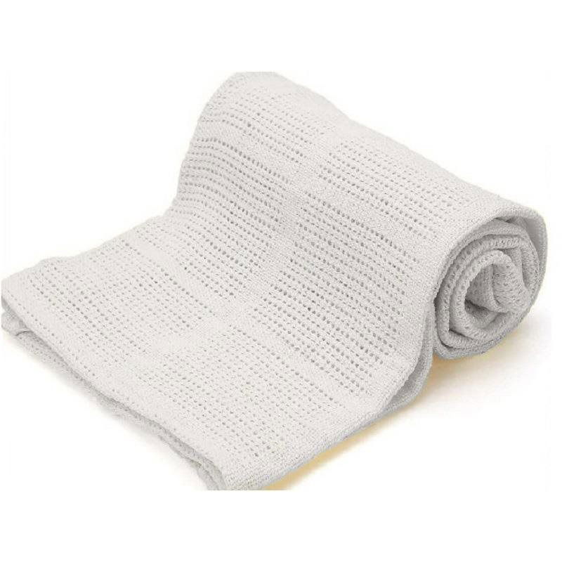 Kaptan Cotton cellular blanket 100 × 150cm, white (05-06-0041-01-101-015)