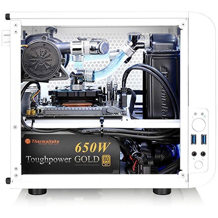 Компютърни кутии Thermaltake, Core V1 Snow Edition (CA-1B8-00S6WN-01), Mini ITX, бял