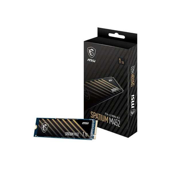 MSI SPATIUM M452 PCIE 4.0 NVME M.2 1TB intern solid state drev PCI Express 4.0 3D NAND