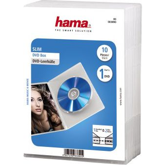 Hama Pudełko na płyty CD/DVD przezroczyste 10szt. (83890)