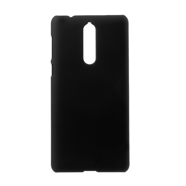Műanyag telefonvédő (gumírozott) FEKETE [Nokia 8] (5996457722471)