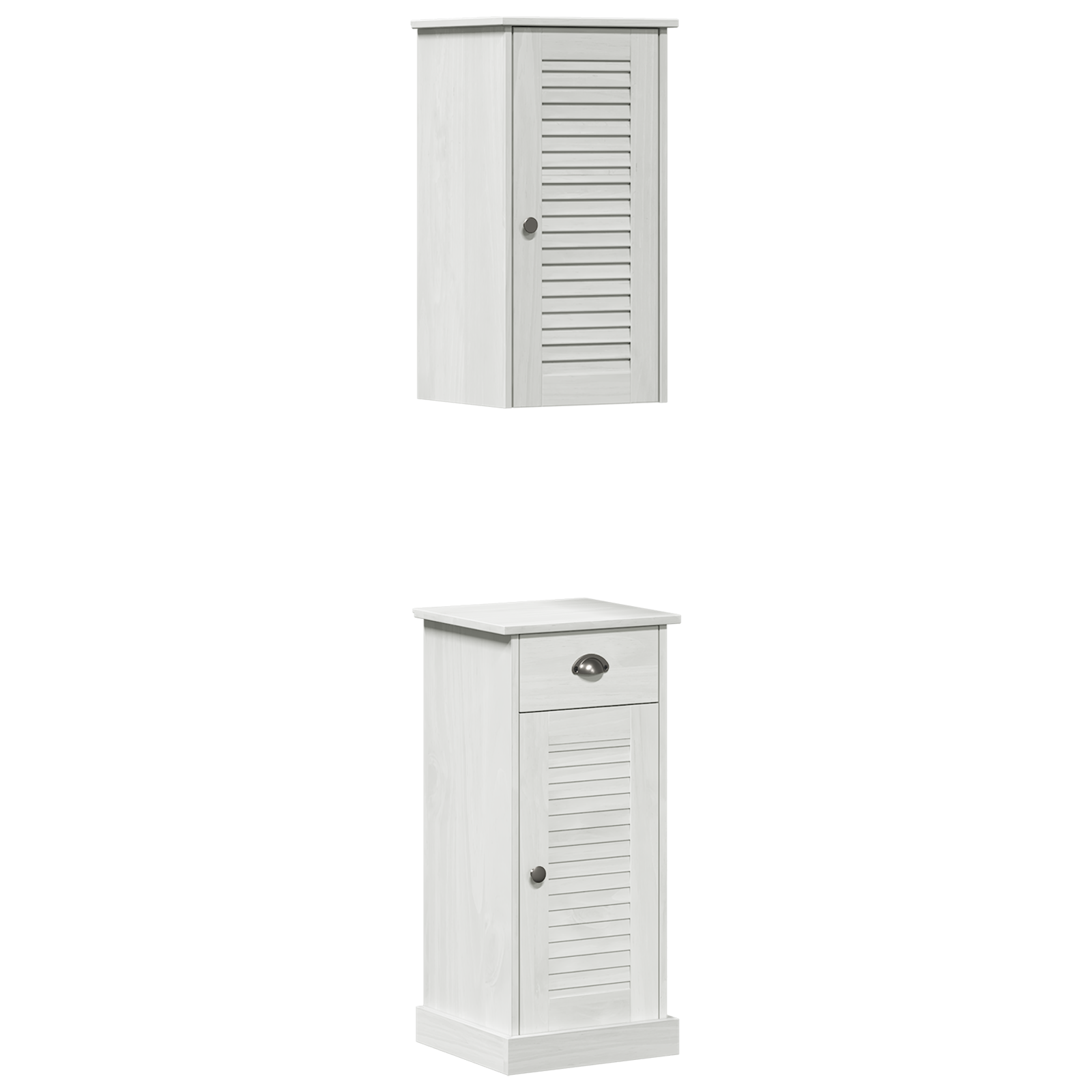 Fürdőszoba bútor szett 2 pcs Barna és fehér 37 x 34 x 80 cm (3328538)