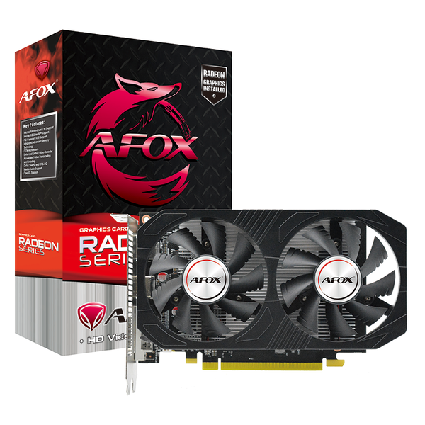 Видео карта AFOX Radeon RX 550 4GB DUAL, GDDR5, 128bit, HDMI, DVI, DisplayPort