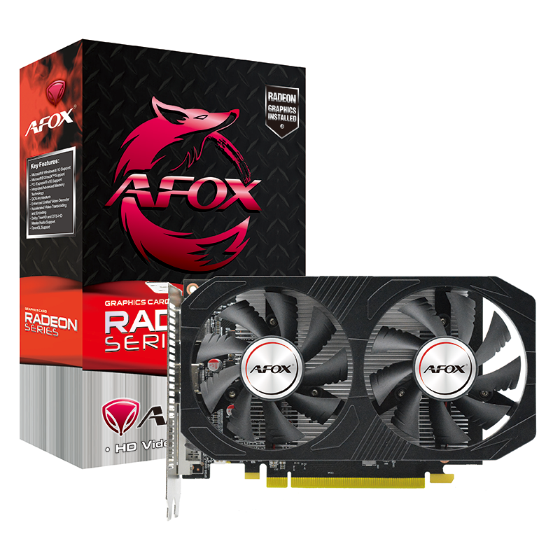 AFOX Radeon RX 550 V6 4GB GDDR5 Videokártya (AFRX550-4096D5H4-V6)