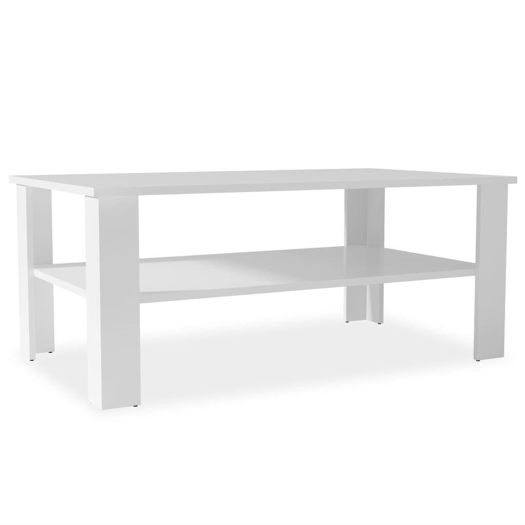 fehér faforgácslap dohányzóasztal 100 x 59 x 42 cm (244857)