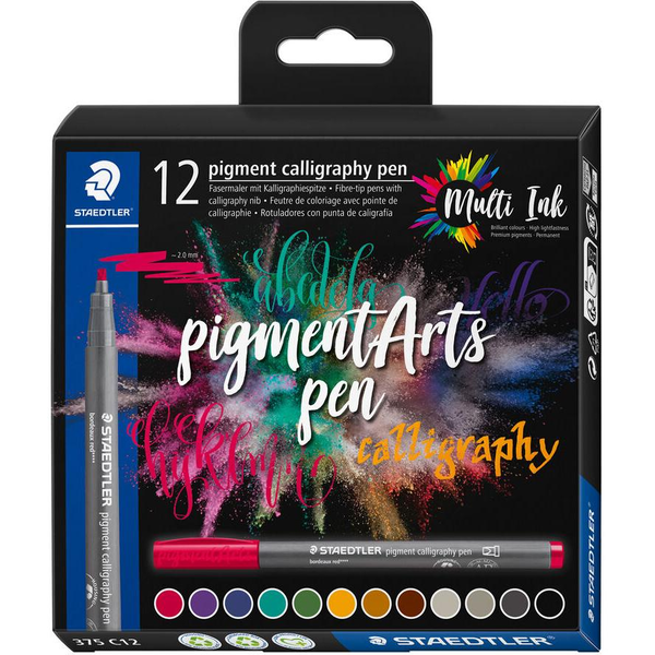 Set 12 carioci de caligrafie - Pigment, Plastic, Liceu