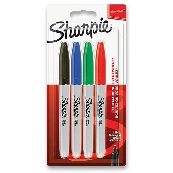 SHARPIE Fine, 4 alapszín (3501179858586)