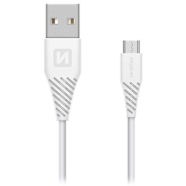 Swissten 71504300 USB-A apa - Micro-USB apa Adat- és töltőkábel 1.5m - Fehér