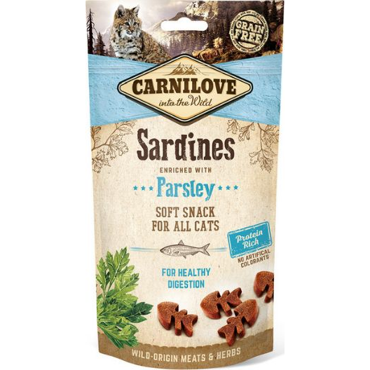 Carnilove Cat Semi Moist Snack Sardine Enriched &amp; Parsley-  Szardínia Hússal és Petrezselyemmel 50g