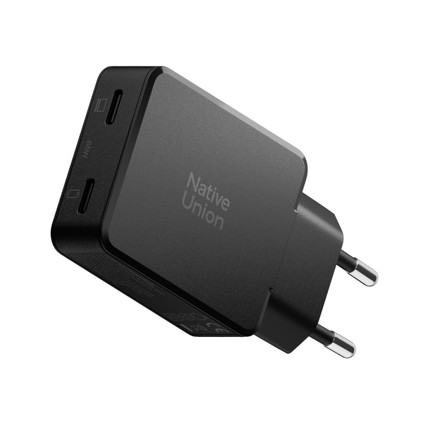 Native Union Pocket GaN Charger 2xUSB-C PD 65W Black