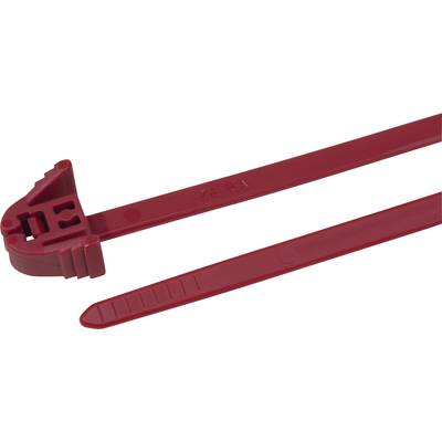 HellermannTyton 115-00043 REZ300-PA66-RD Kábelkötöző Piros 100 db (115-00043)