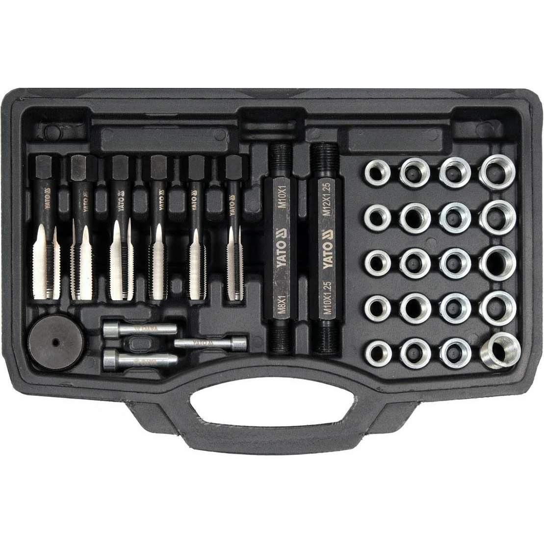 YATO DÖRZSÁRHÜVELY KÉSZLET GYERTYA MENETEK JAVÍTÁSÁHOZ 32db-os (YT-17710)