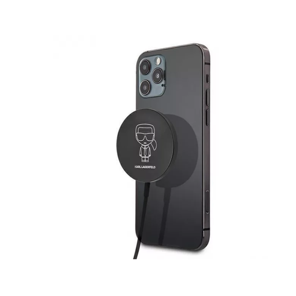 Karl Lagerfeld MagSafe Vezeték nélküli töltő - Fekete (15W)