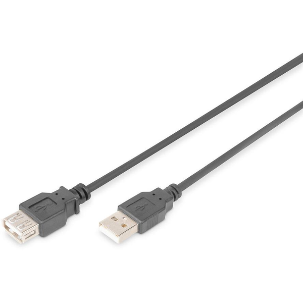 DIGITUS USB 2.0 Verlängerungskabel Typ A -A St/Bu  3.0m,  sw