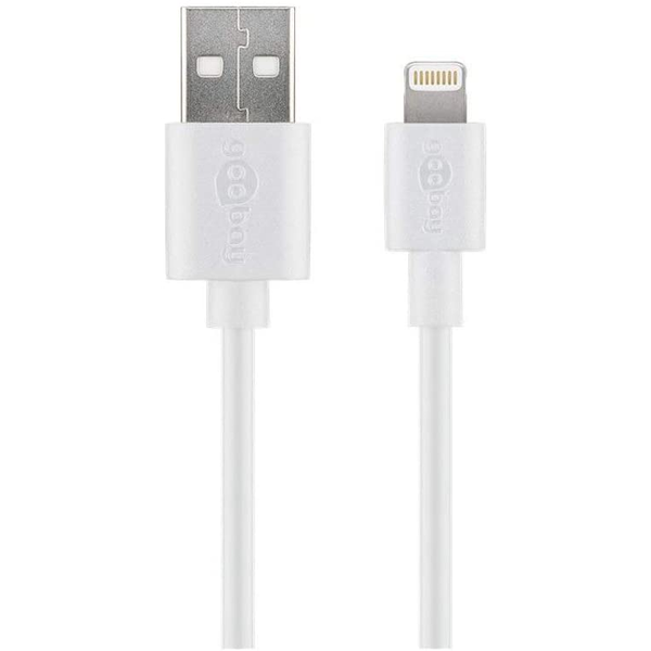 Кабел за данни Goobay, Lightning, 1 м, Бял