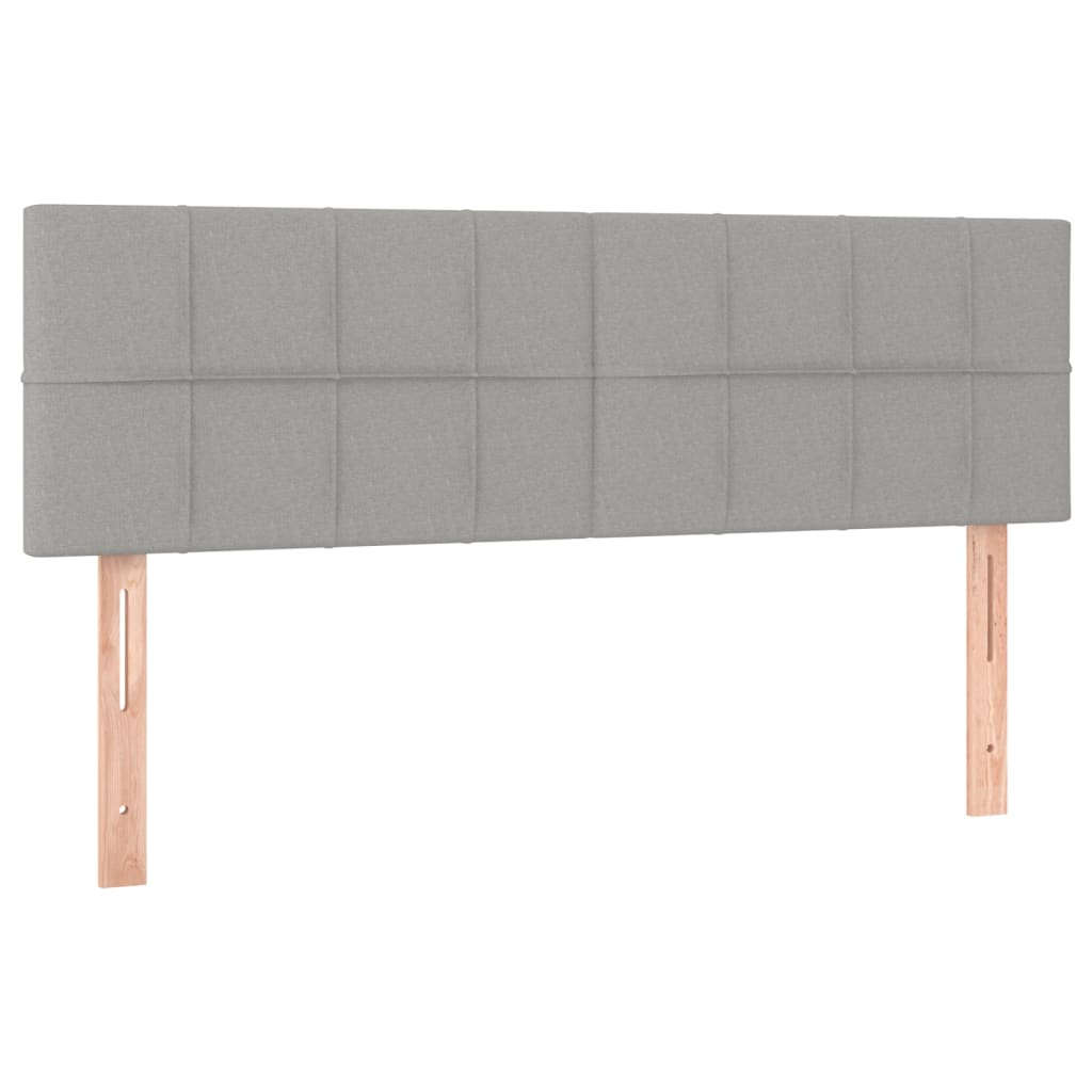 2 db világosszürke szövet fejtámla 72 x 5 x 78/88 cm (346046)