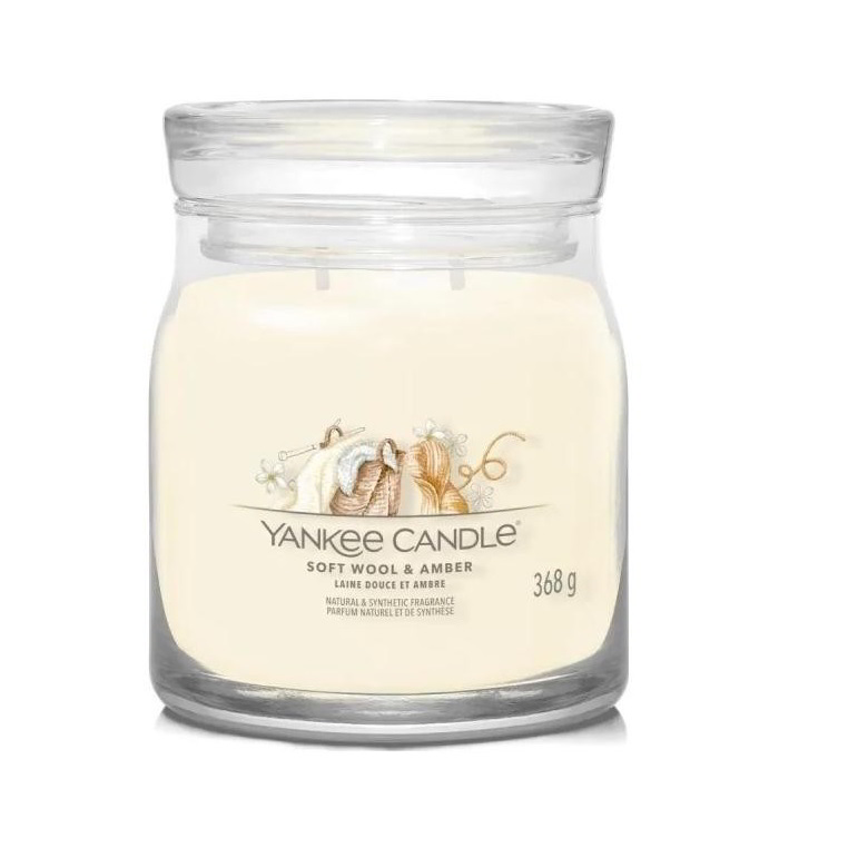 Yankee Candle Signature Soft Wool & Amber Świeca Illatgyertya 368g (1721078E)