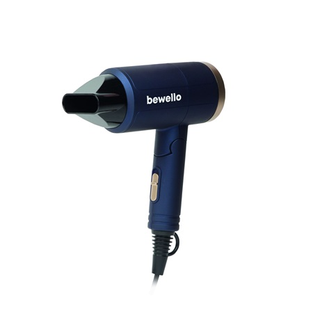 Bewello BW3040 Utazó Hajszárító 1300W - Sötétkék/Arany