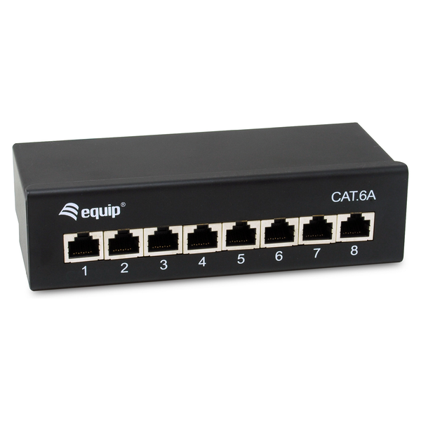 Equip Patchpanel 8x RJ45 Cat6A  FTP 1HE Premium      schwarz
