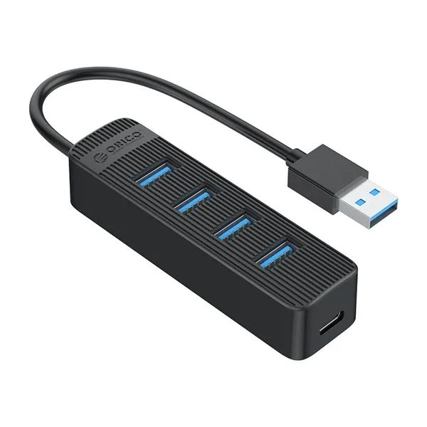 Хъб USB Orico TWU3-4A, Конектори: 4x USB 2.0 Type-A, Интерфейс USB 3.0 Type A/USB Type-C, Дължина на кабела 15 см