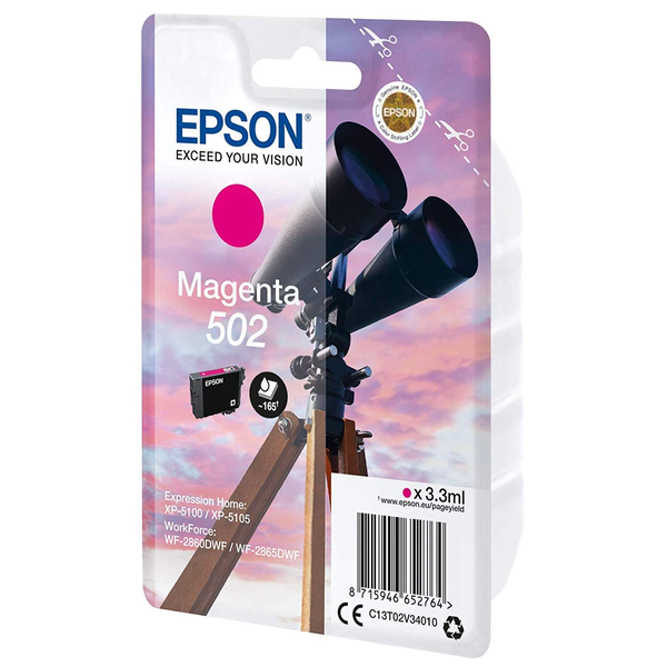 Epson 502 blækpatron 1 stk Original Standard udbytte Magenta