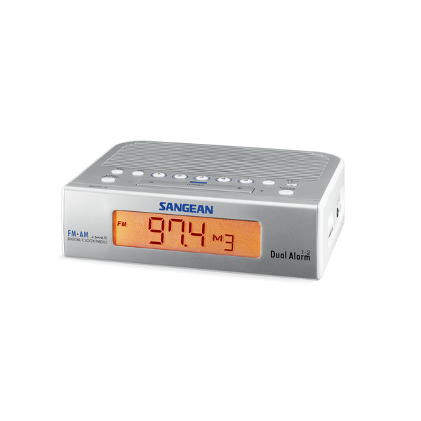 Sangean RCR-5 Asztali Rádiós ébresztőóra Digitális kijelzővel - Ezüst